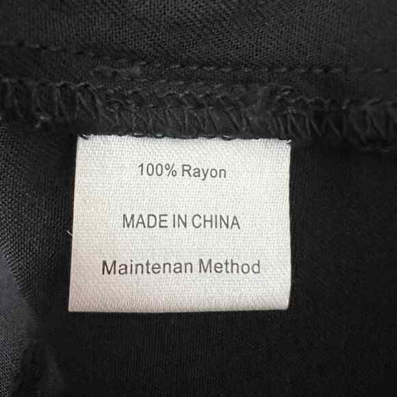 Merokeety Black Smocked Tiered Maxi Dress Womens Size Small PartyCasual Stretch - Picture 11 of 14